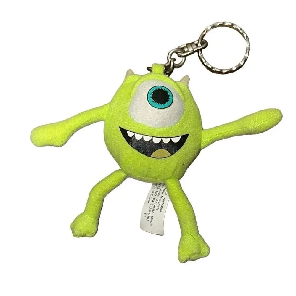 Y2K Disney 2000-2009 Pixar Monsters INC Keychain Mike Stuffed 4" - Picture 1 of 6